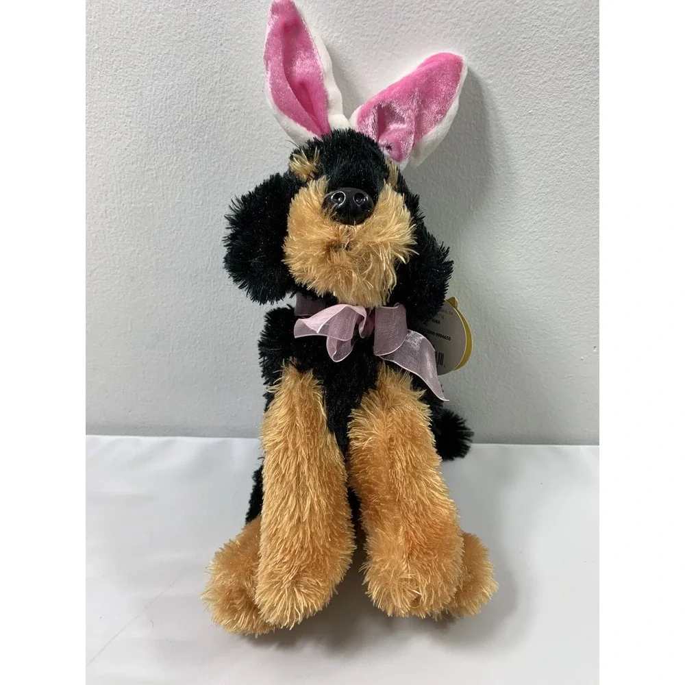 DanDee‎ Plush Terrier Puppy Dog with Bunny Rabbit Ears Stuffed Animal Toy NOS